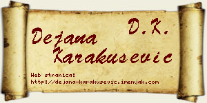 Dejana Karakušević vizit kartica